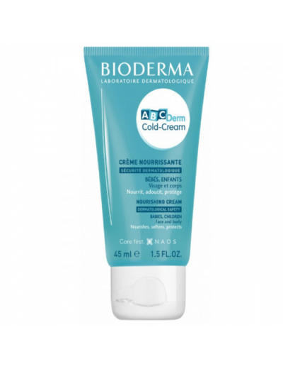 Cold Cream bébé 45ml Abcderm Crème Nourrissante Bioderma