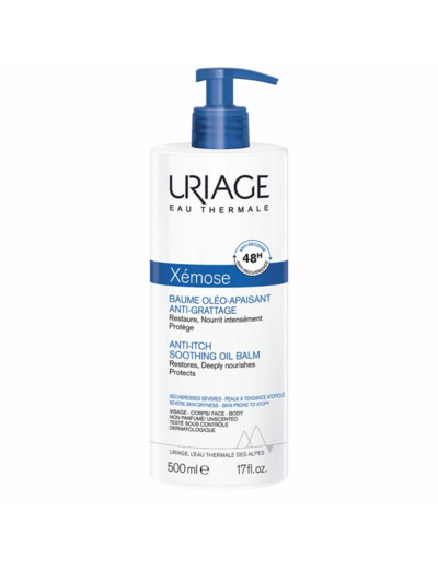Baume Oleo Apaisant Anti Grattage 500ml Xemose Secheresses Severes Peaux Atopiques Uriage