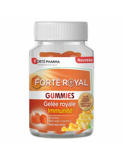 Gelée Royale Immunité 60 Gummies Forté Royal Goût Citron-Miel Dès 3 Ans Forté Pharma