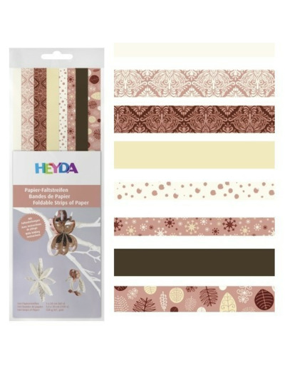 Bandes de papier origami - Rose / Vanille