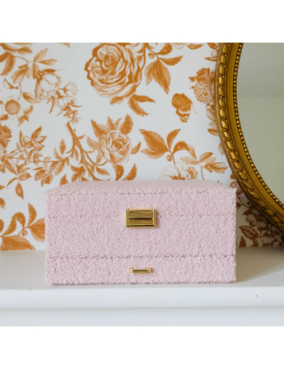 Maison Scarlett Denise Boîte A Bijoux En Moumoute Teddy Rose