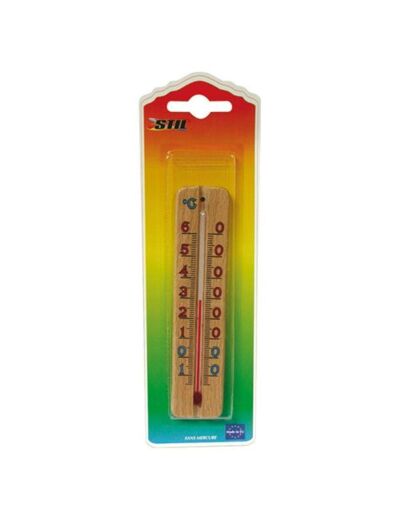 STIL - 2053.5 - Thermomètre Ambiant en Bois 13.7 x 3 cm