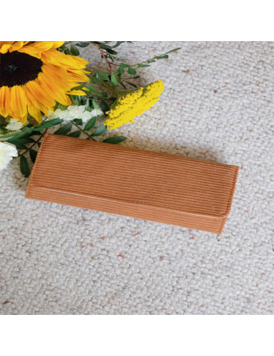 Maison Scarlett Catherine Pochette A Bijoux En Velours CôteléCamel