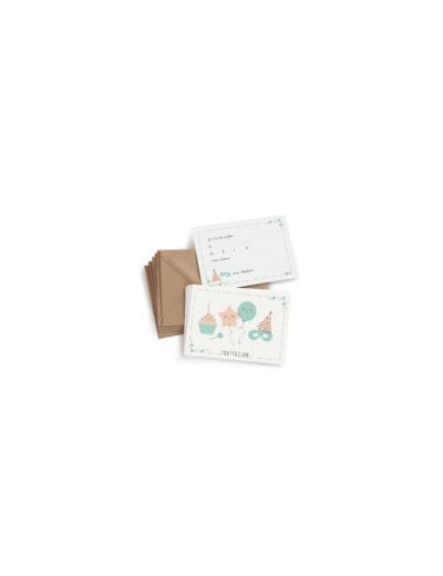 LOT DE 8 CARTES D'ANNIVERSAIRE + ENVELOPPES