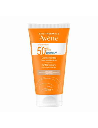 Creme Teintée SPF50+ 50ml Solaire Peaux sensibles sèches Avène Avène