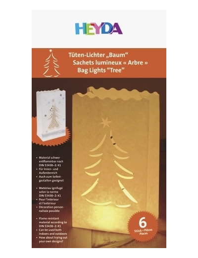 Grands sachets lumineux - Sapin