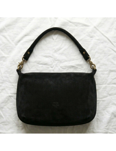 Mila Louise Maey V Sac Porté Travers En Cuir Kaki Dark