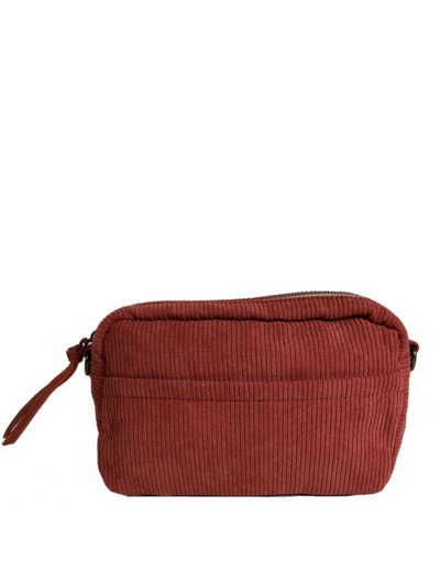 Farfouillette Sac Porté Travers Côtelé Et Pochette Orange