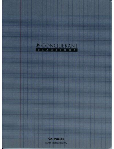 Cahier 21x29.7 - 96 pages - Séyès - Polypro gris