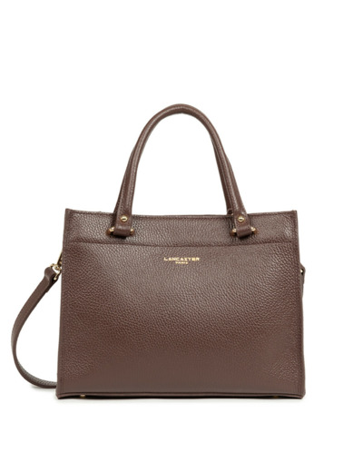 Lancaster Foulonné Double Sac Porté Main 470-63 Marron In Or Pâle