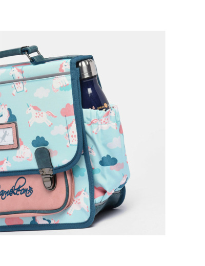 Caméléon Rétro Cartable 32cm Turquoise Unicorn