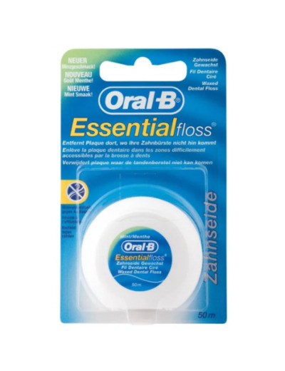 Essential Floss Fil Dentaire Ciré Mentholé 50m Oral-B