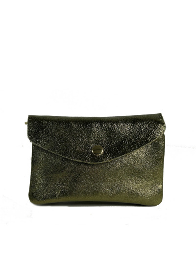 Farfouillette Porte-monnaie Cuir GM Olive