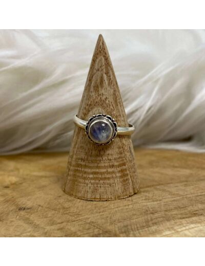 Bague Labradorite Blanche argent