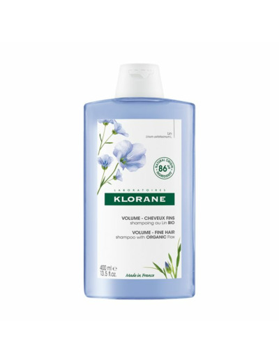 Shampooing Volume Cheveux fins 400ml Lin Bio Klorane