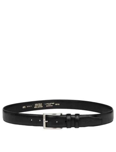 Lancaster Ceinture en cuir Homme 601-11 Noir T115