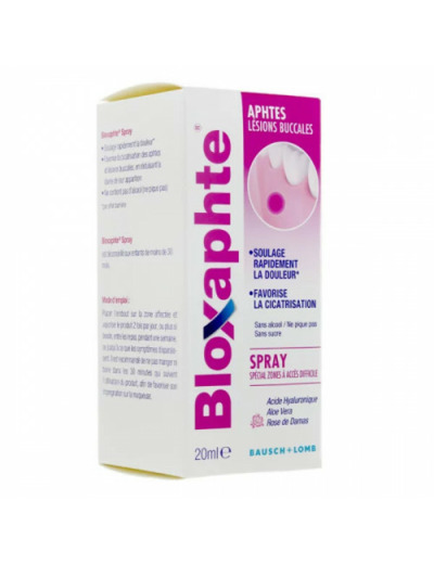 BLOXAPHTE SPRAY ADULTE SANS ALCOOL 20ml Bausch&Lomb