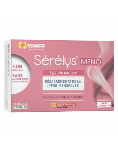 Meno 30 Gélules Désagréments de la Menopause Serelys Pharma