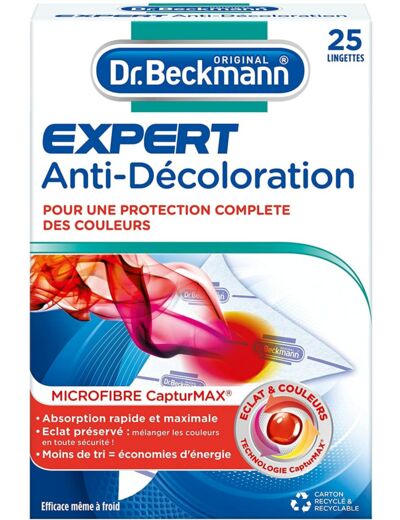 DR BECKMANN Lingettes Anti Décoloration Microfibre 25 Pièces 1