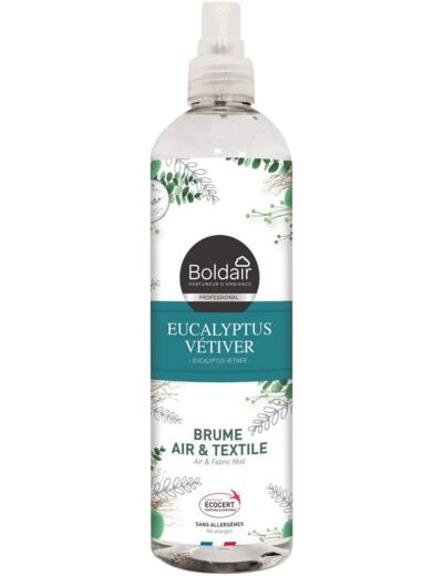 Boldair Brume Parfumante Air & Textile Eucalyptus Vetiver Ecocert 12 ml