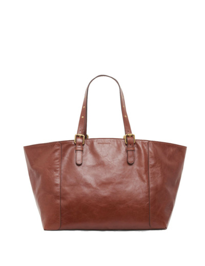 Gérard Darel Simple Bag Sac Cabas En Toile Enduite Caramel
