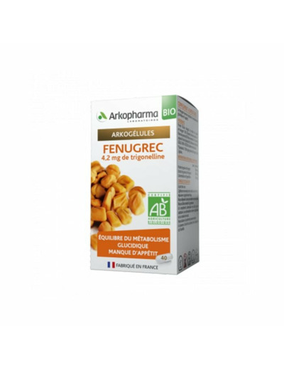 Fenugrec Bio 40 Gelules Arkogélules Arkopharma