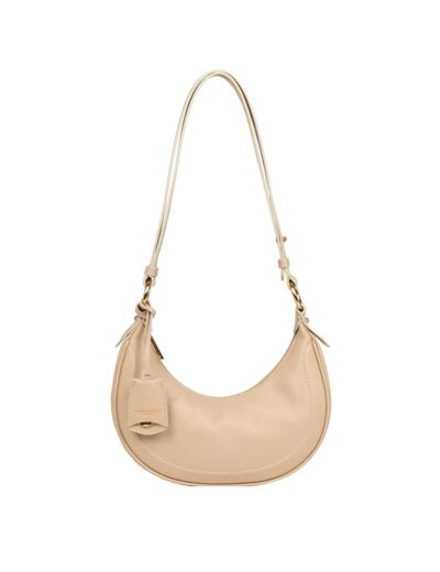 Lancaster Noholita Day Sac Hobo cuir 480-037 Beige foncé