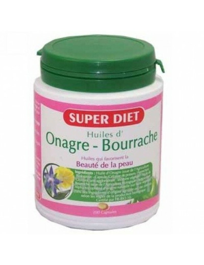 Huile De Bourrache Et Onagre 200 Capsules Superdiet