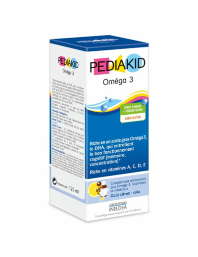 Omega 3 Sirop Gout Citron Cola 125 ml Pediakid