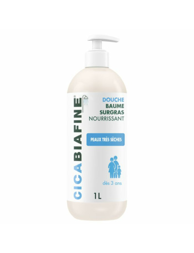 Baume Douche Surgras Hydratant Flacon-Pompe 1L Cicabiafine Biafine