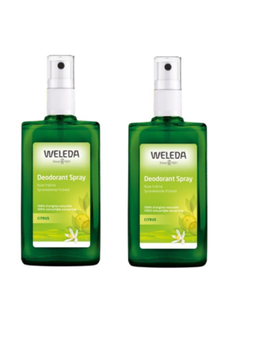 Déodorant Efficacité 24h 2x100ml Citrus Weleda