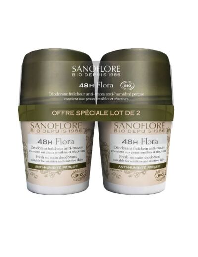 SANOFLORE DEO BILLE 24H FLORA 2X50ML