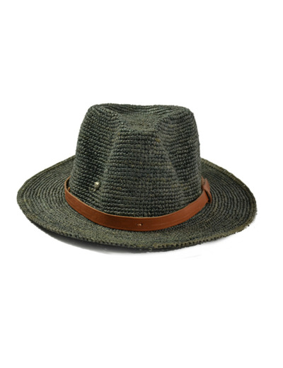L'Atelier Du Crochet Chapeau Raphia Salino Gris