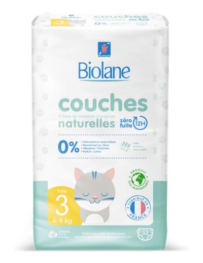 BIOLANE COUCHES ECOLOGIQUES T3 X52