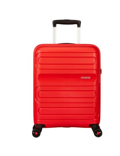 American Tourister Sunside Spinner 55 cm Valise Cabine Trolley 4 Roues Sunset Red