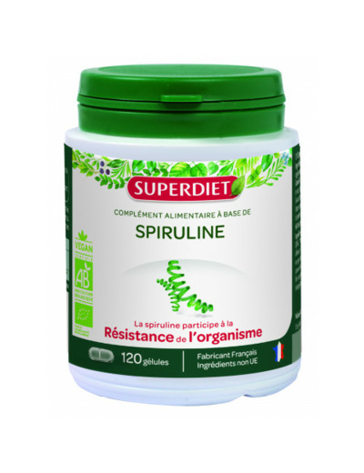 Spiruline Bio 120 Gelules Superdiet
