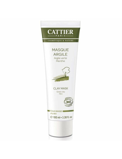 CATTIER  MASQUE ARGILE VERTE 100ML