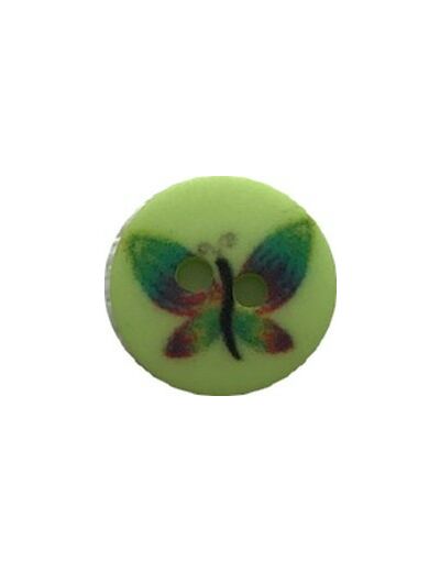 Bouton papillon vert 12 mm