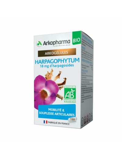 Harpagophytum Bio 150 gélules Arkogélules Mobiité et souplesse articulaires Arkopharma