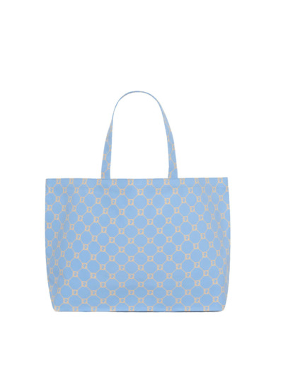 Gérard Darel Lolita Sac Cabas En Toile Monogrammée Ciel/Vanille