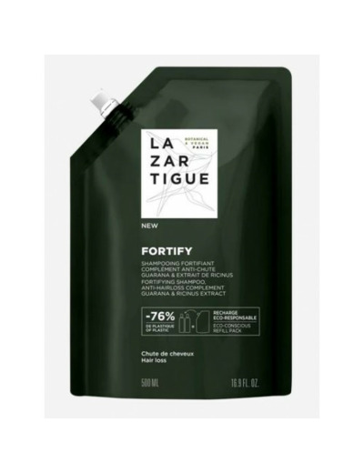 Eco Recharge Shampooing Fortifiant Complément Anti-Chute 500ml Fortify Lazartigue