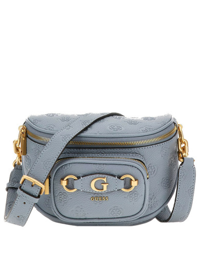 Guess Izzy Sac banane Logo pivoine Light denim