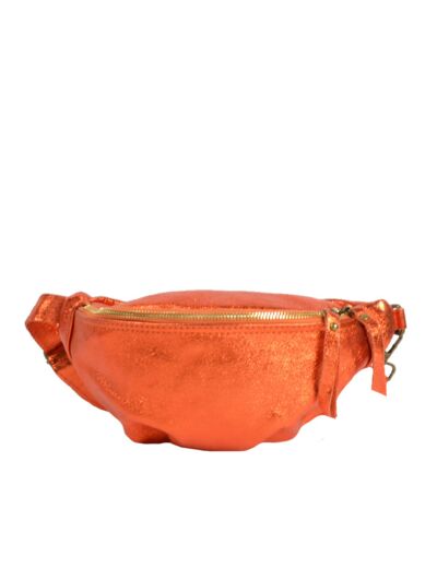 Farfouillette Sac Banane cuir brillant 2112 Orange