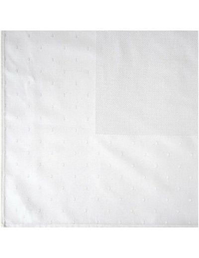 Nappe à broder - points blanc 90x90, Rico Design