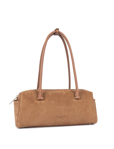 Lancaster Suède Cube Sac Rectangle En Cuir Velours 530-53 Camel
