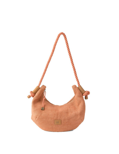 Biba Baa Sac Hobo En Lin & Coton BAA1B Rosa Palo