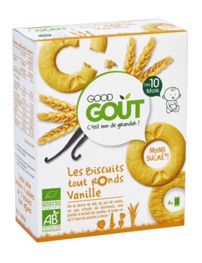 GOOD GOUT BISCUITS TOUT RONDS VANILLE 80G