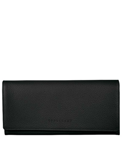 Longchamp Le Foulonné Portefeuille Long A Rabat Noir