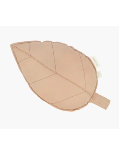 Coussin feuille lin français
