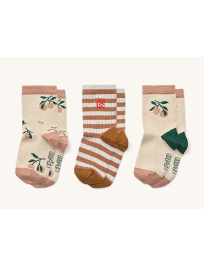 Lot de 3 chaussettes Pêche